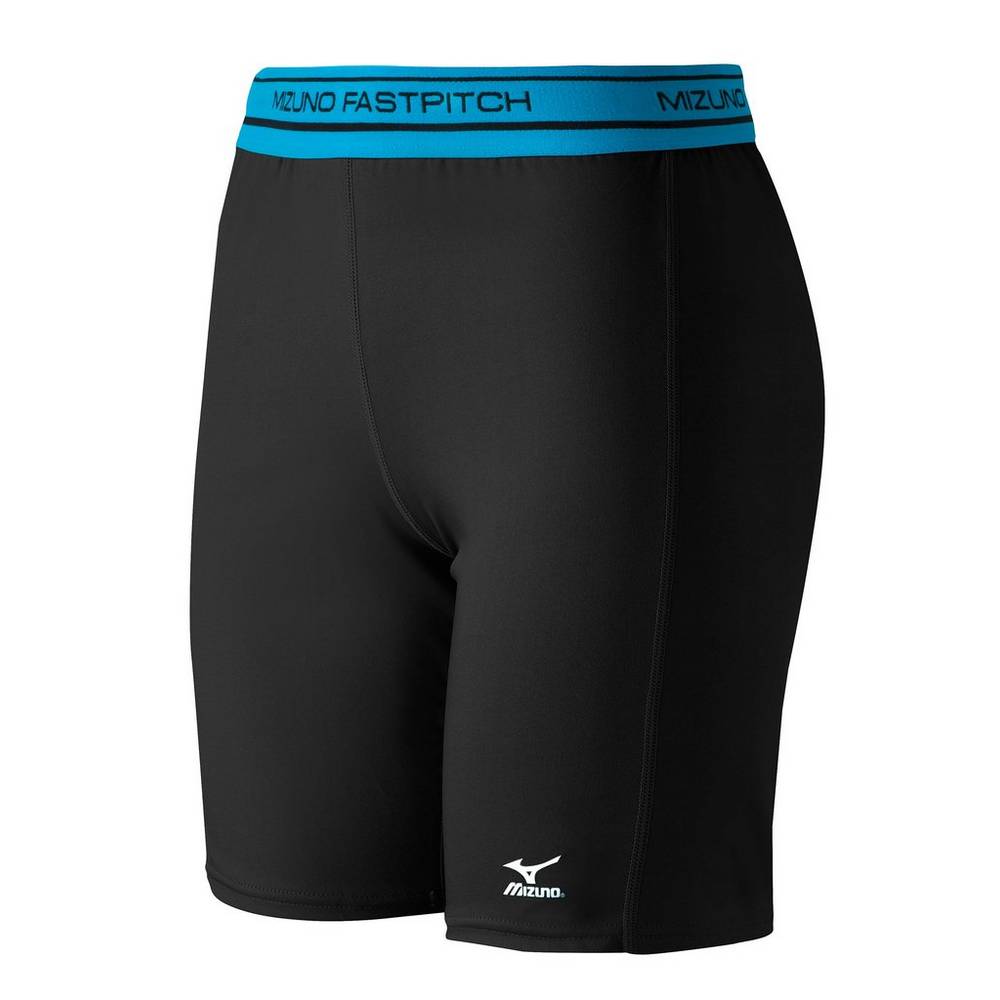 Pantalones Cortos Mizuno Bajas Rise Compression Sliding Mujer Negras España AWHB-56180